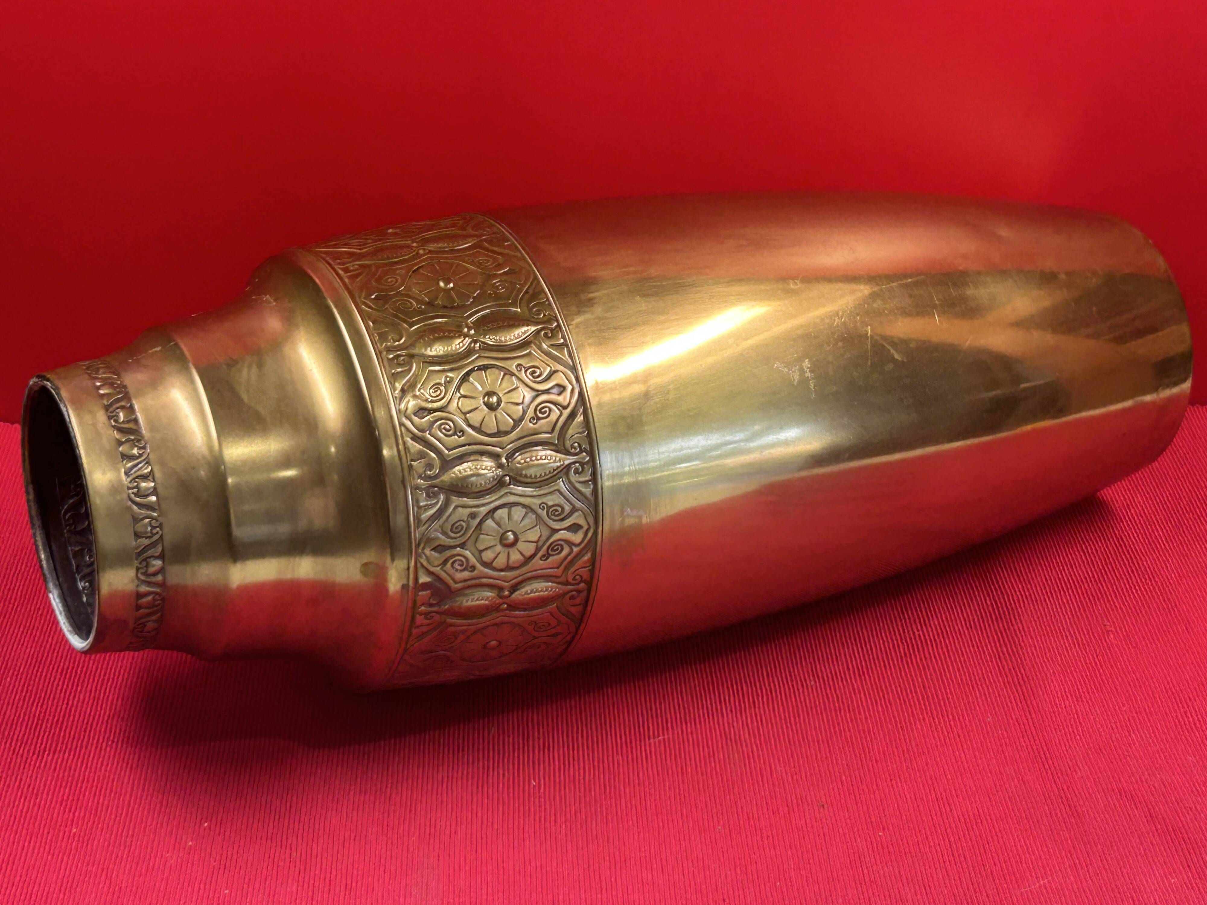 Dinanderie - Grand Art Deco Vase brass 40 cm