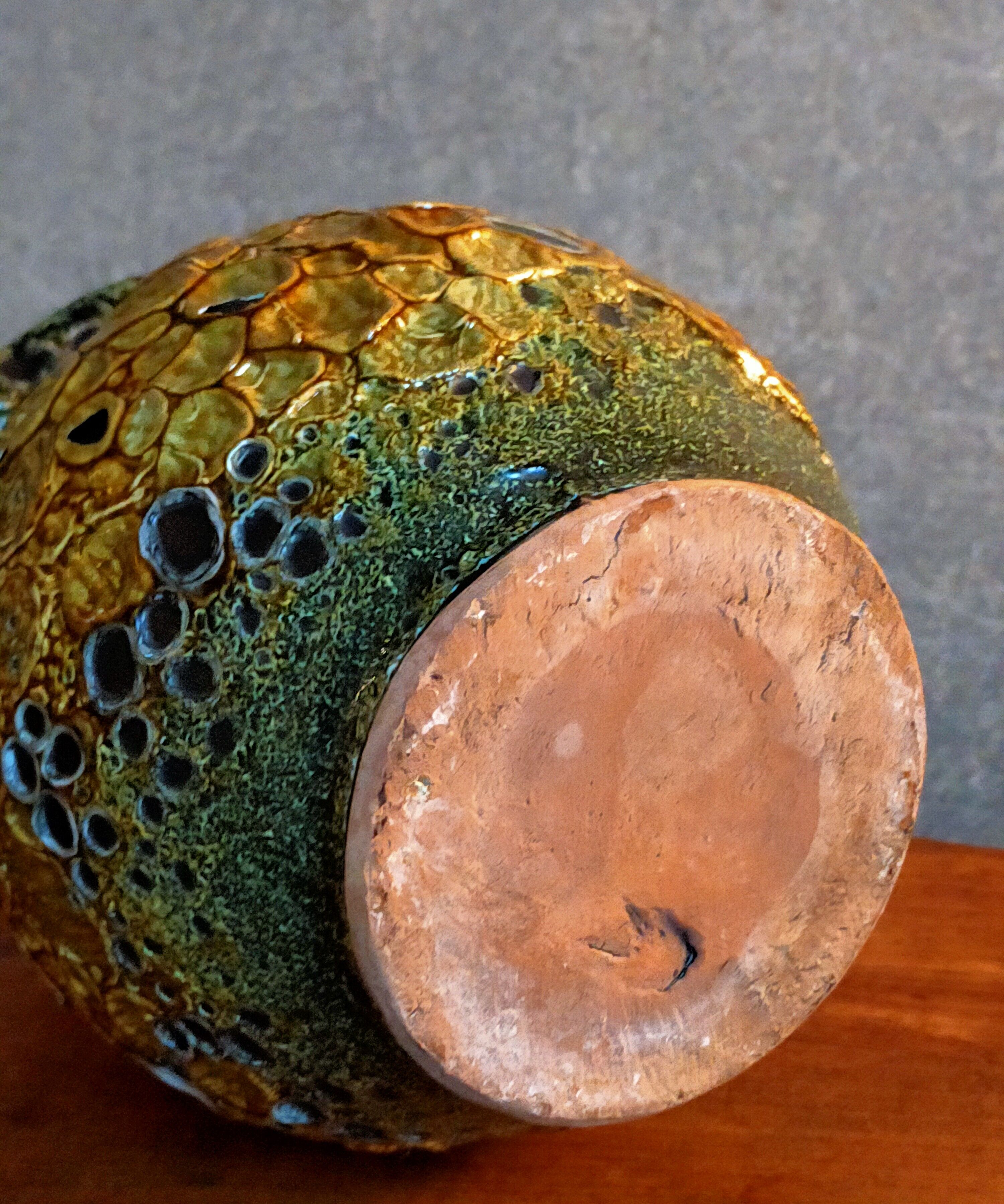 Vintage ceramic pitcher Fat Lava foams glaciers LE CYCLOPE, Annecy