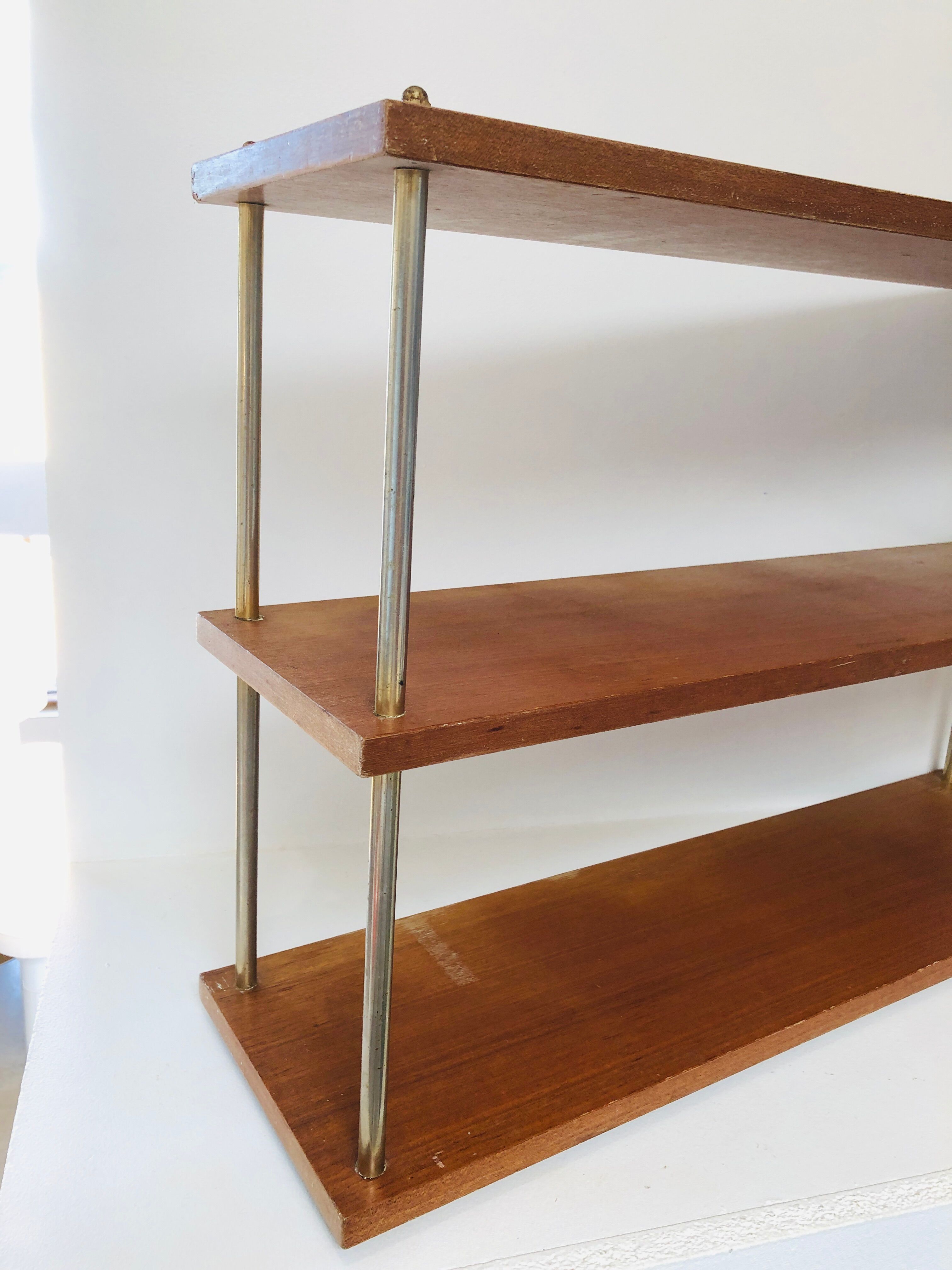 Shelf to install wood and brass, 1960