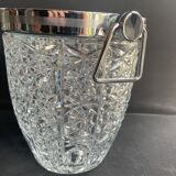 Crystal and chrome metal cooling bucket
