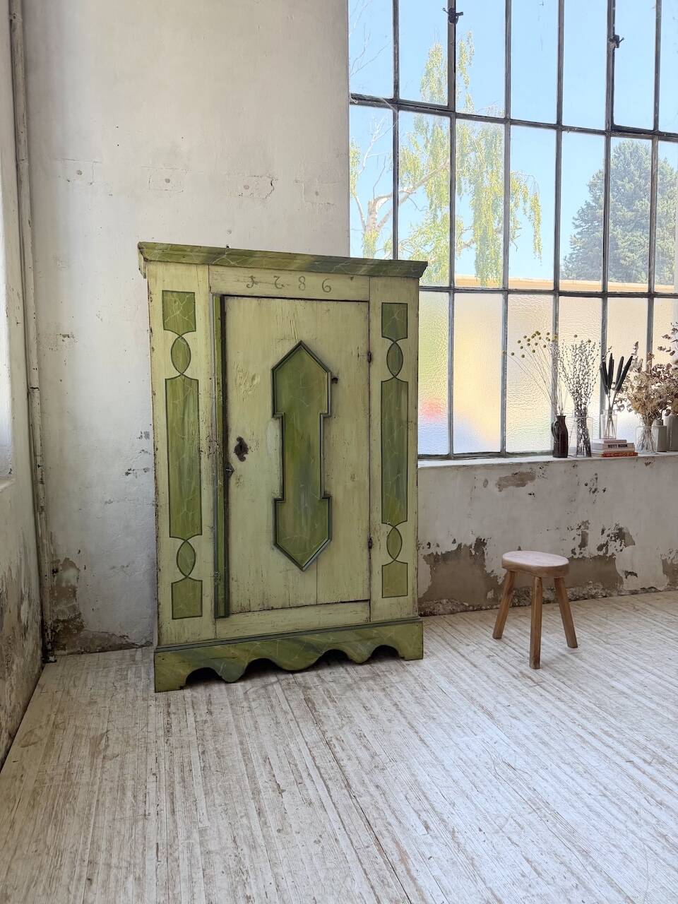Armoire polychrome alsacienne 1800