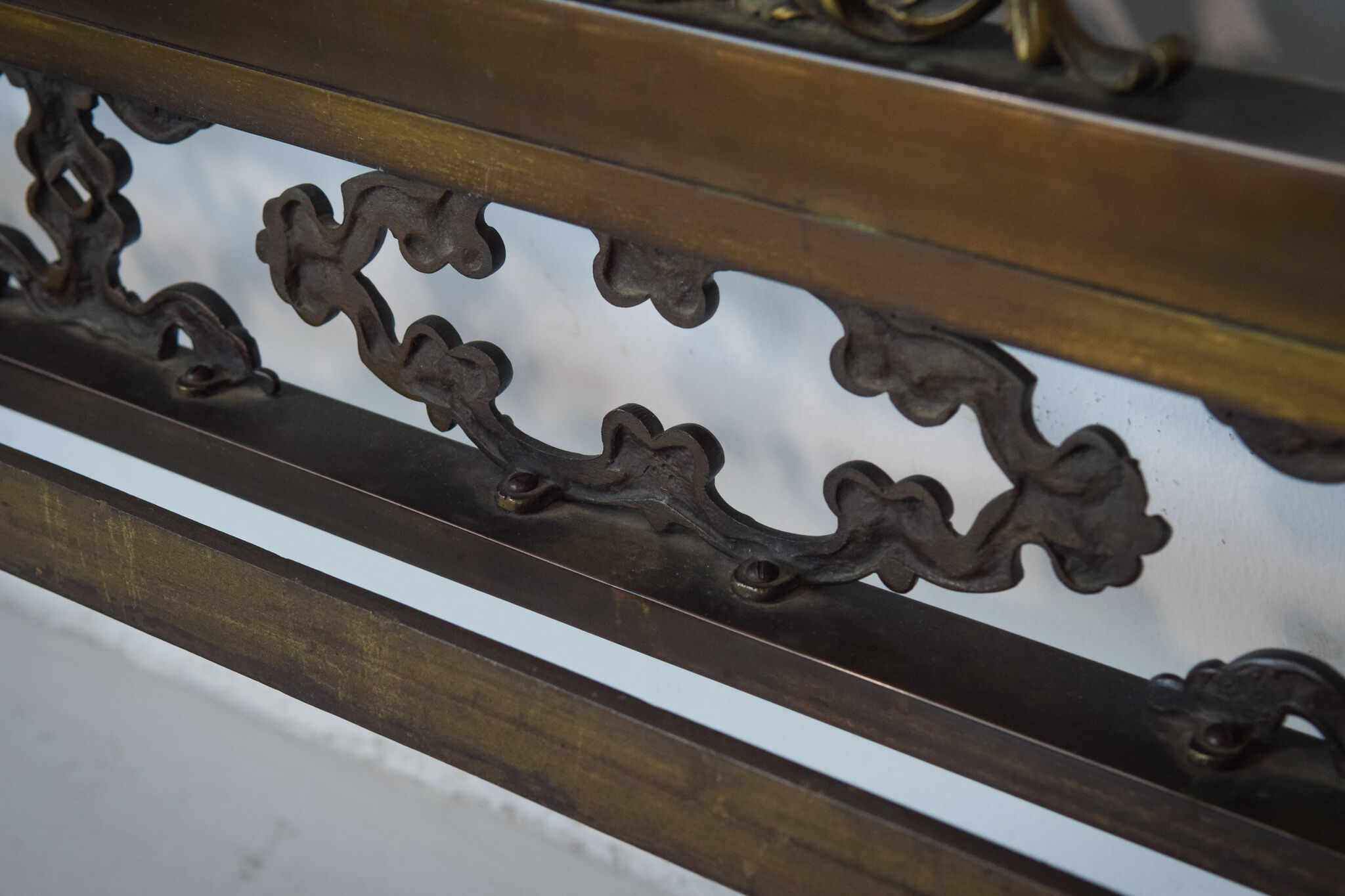 Exceptional decorative brass bed frame