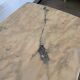 Table basse marbre base laiton vintage 1950