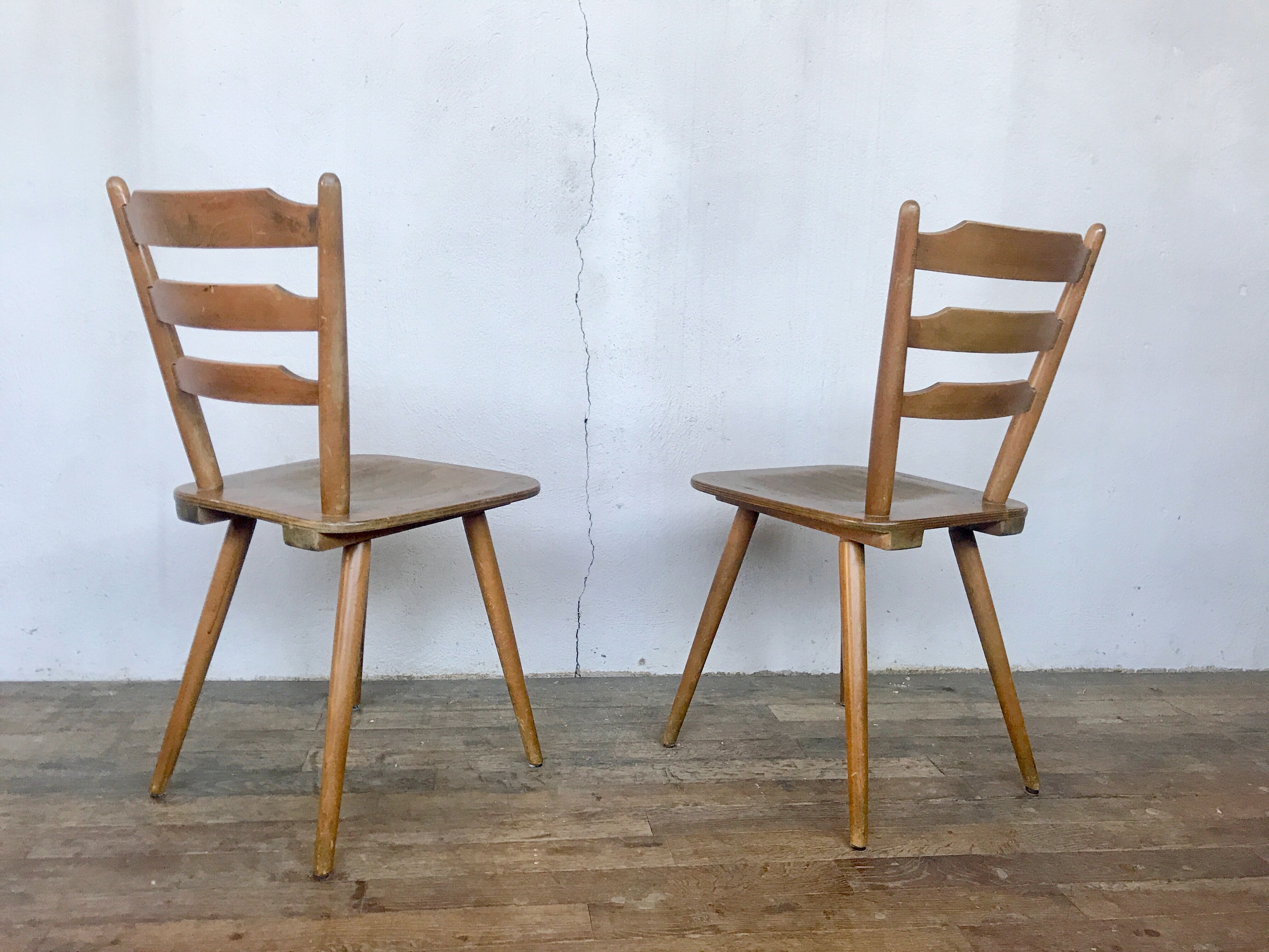 66 Scandinavian chairs or vintage wooden bistro
