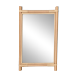 Vintage bamboo and rattan mirror