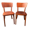 Pair of Thonet wooden bistro chairs
