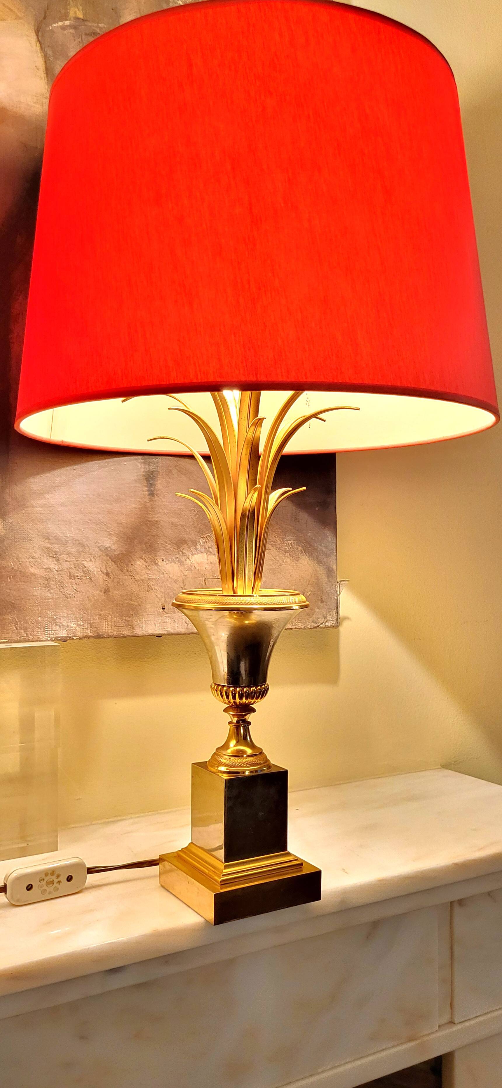 Pair of 70s Palm Tree Lamps Maison Boulanger