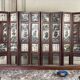 Chinese screen genre scene on alabaster