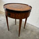 Table bouillotte/table jeu de Style Louis XVI en marqueterie vers 1900