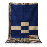 Tapis en laine naturelle fait main marocaine à motifs colorés 1,5/2,5 m