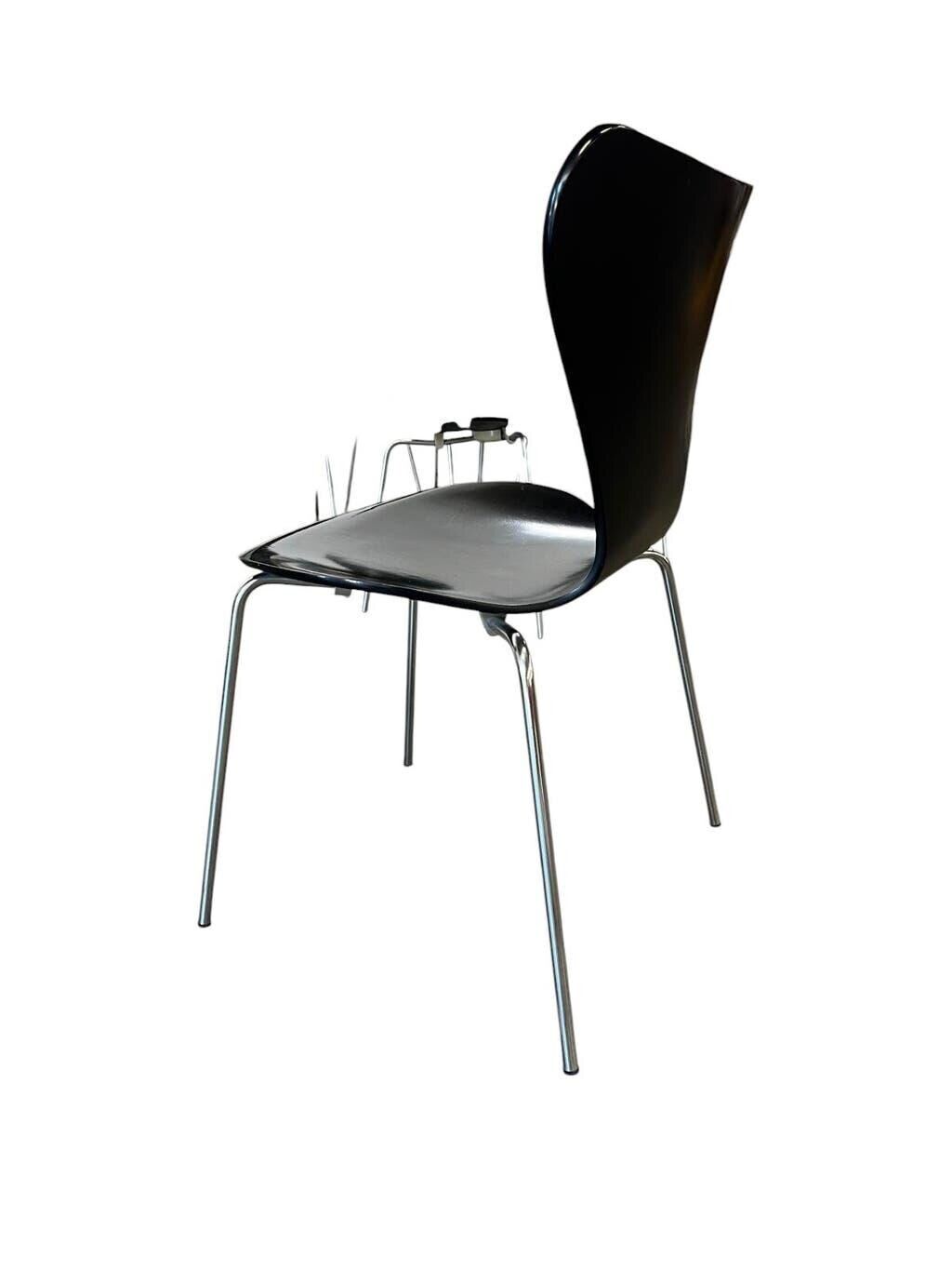Chaise noire vintage / chaise papillon Fritz Hansen