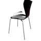 Chaise noire vintage / chaise papillon Fritz Hansen