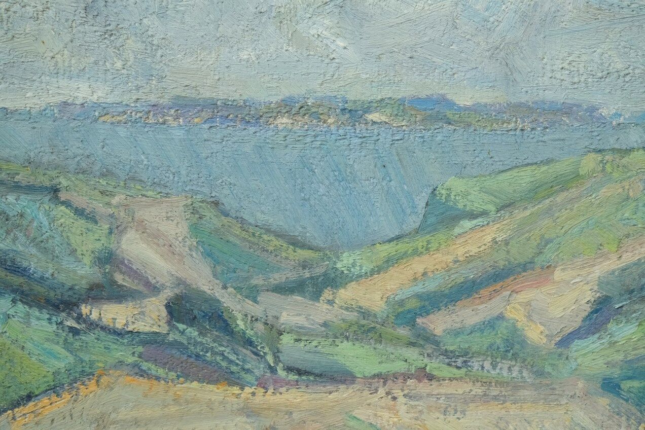 Carl Berndtsson, Swedish Modern Landscape, 1960s, Oil on Canvas, Framed