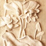 Bas relief fleurs