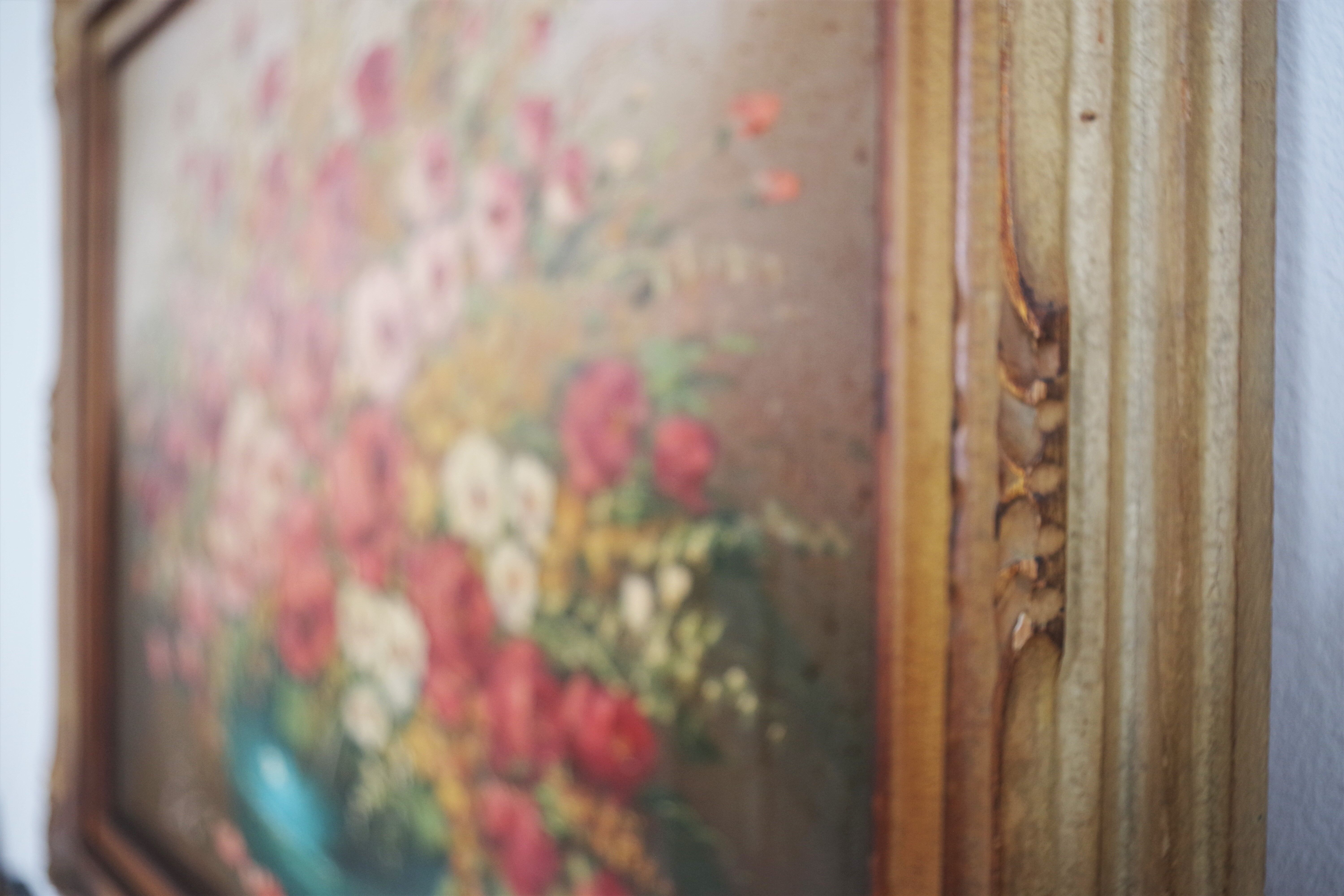 Floral arrangement painted by Lina Rossi, 1930s