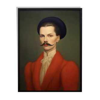 Old portrait - “Les moustachu-es” series