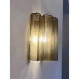 Mid-Century Modern Style Fumè "Squared" Murano Glass Wall Sconce