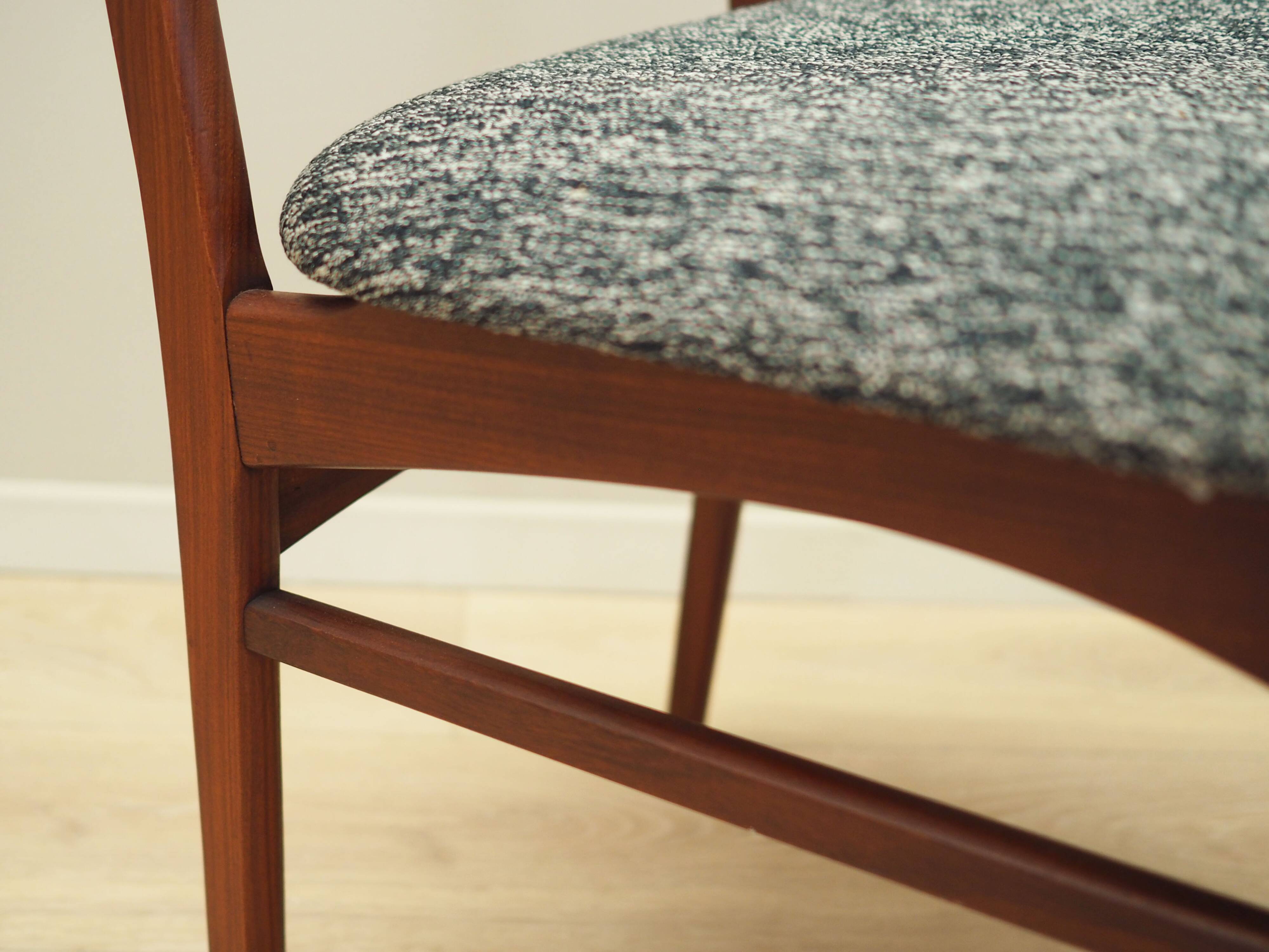 Set of four teak chairs, Danish design, 1970s, production: Denmark