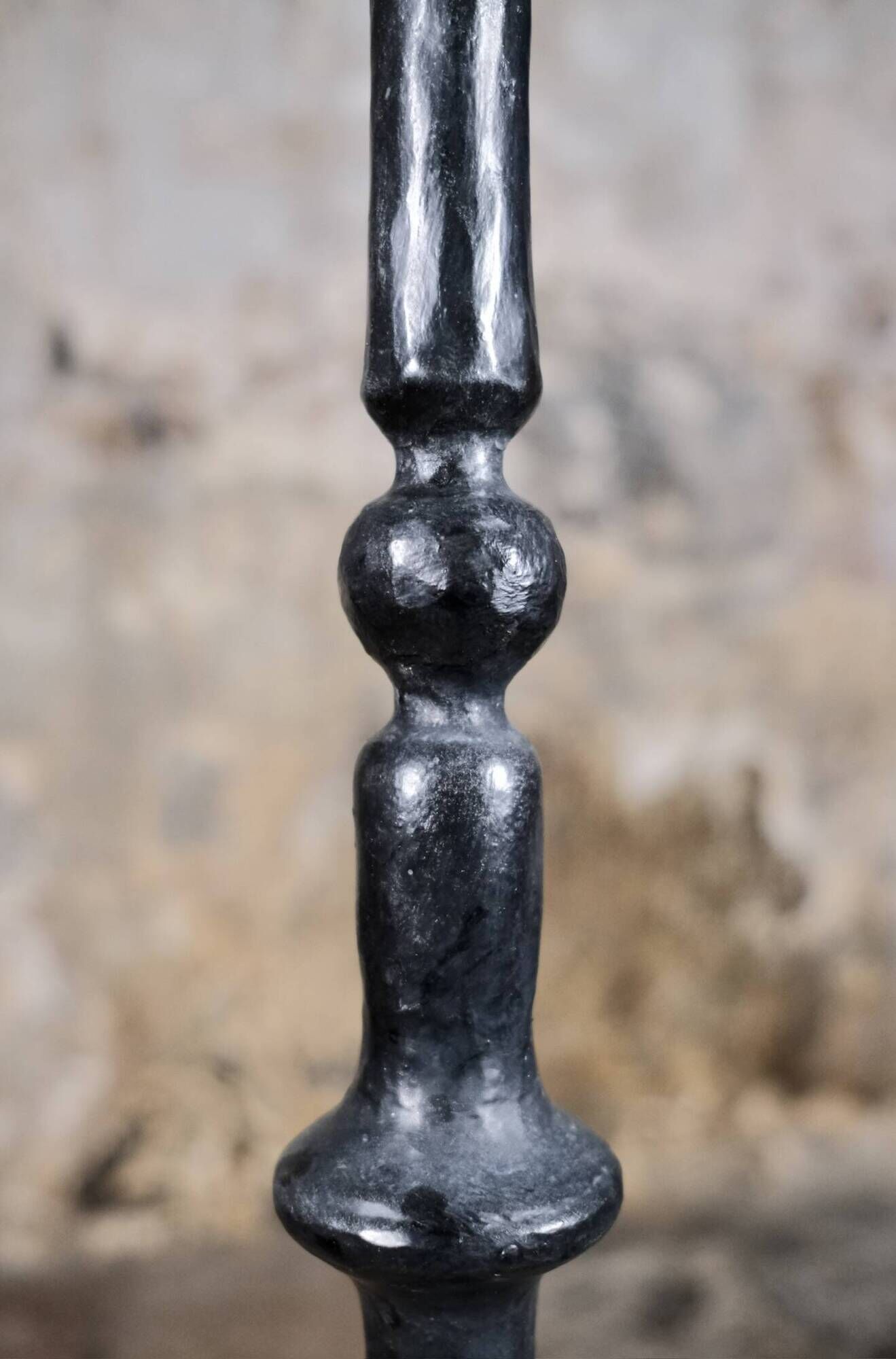 Lampadaire en fer forgé martelé, Bretagne, France, 1980s