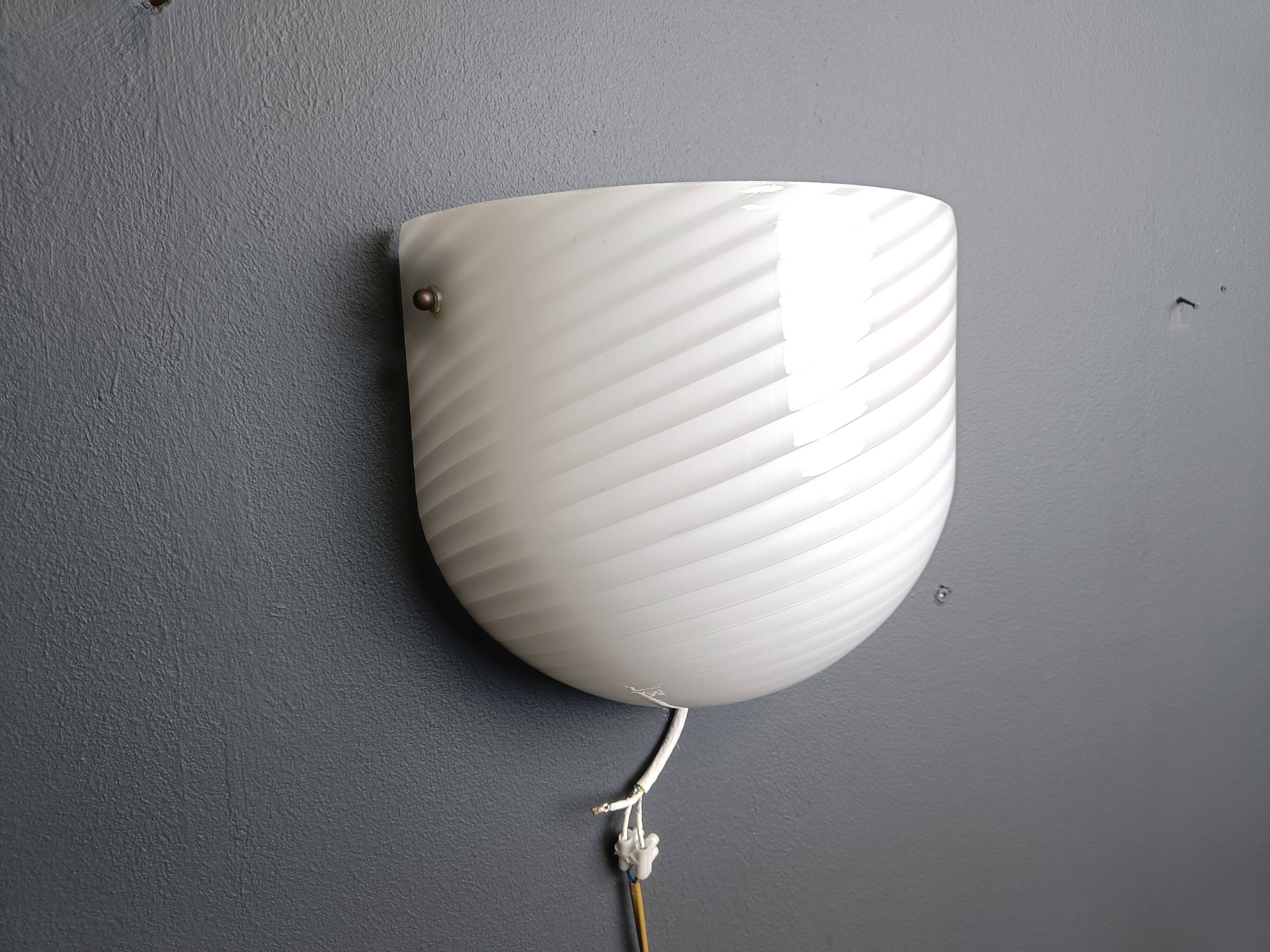 Murano Swirl Glass Sconce by VM-Vetri, Italy, 1970s