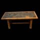 Wood and stone coffee table