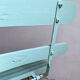 Former folding garden bench with wooden and metal slats
