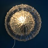Round ceiling light in molded glass