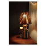 Lamp in ceramics and rope 1950