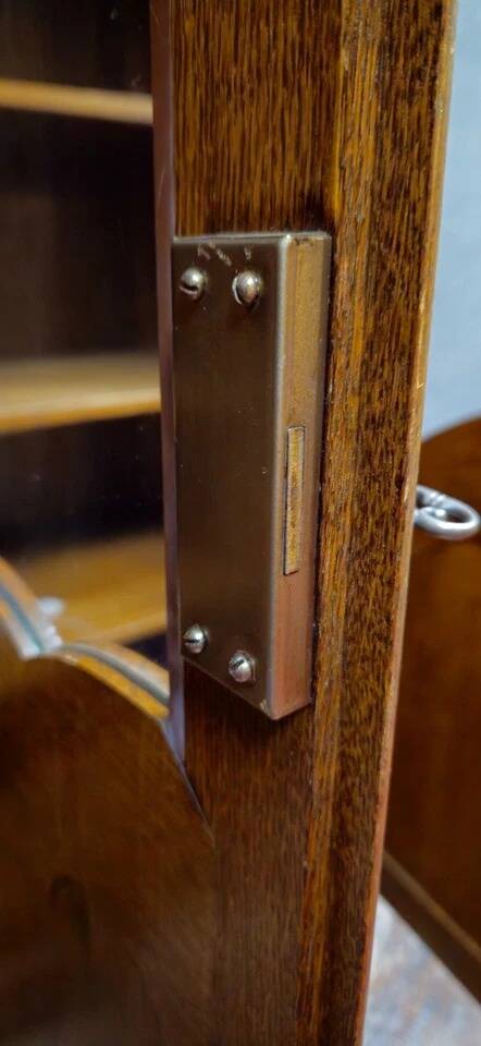 Large Provençal library in Louis XV style made of oak from the 20th century.