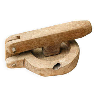 Savoyard brutalist wooden nutcracker, popular art