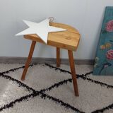 Raw wood tripod stool