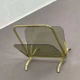 Porte revue en laiton et verre