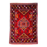 Vintage Western Turkish Rug Oriental 192x127 cm Tribal Medium Carpet