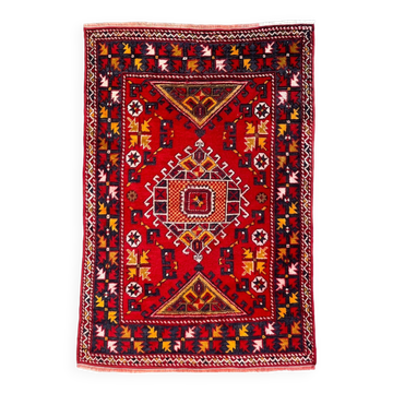 Vintage Western Turkish Rug Oriental 192x127 cm Tribal Medium Carpet