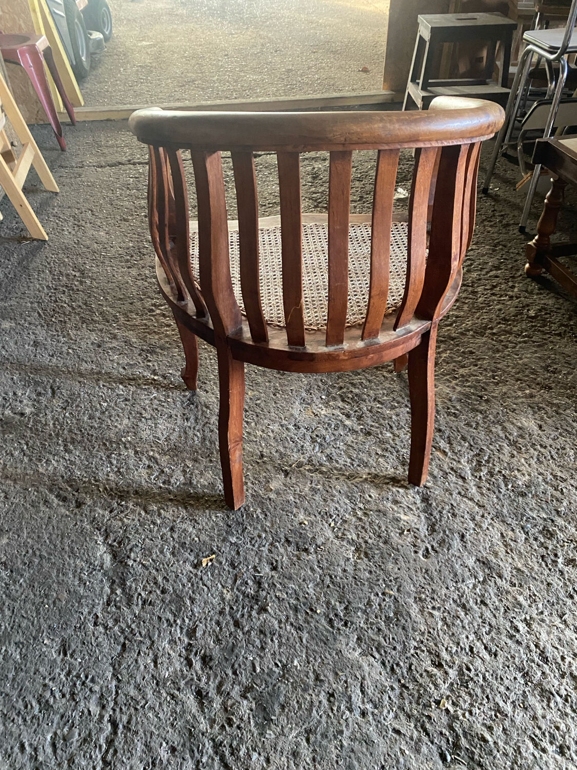 Teak office chair