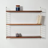 "Hylla" wall shelving system in teak