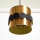 1960s Space Age pendant lamp by Doria, made of copper-anodized aluminum