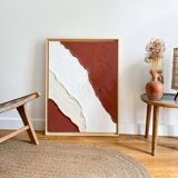 Terra cota textured painting