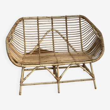 Rattan bench