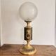 Ancien Lampe Style Neo classique Empire Lion Balthazar Globe Verre