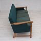 1970s, Danish 4-seater sofa, furniture wool, solid oak wood.