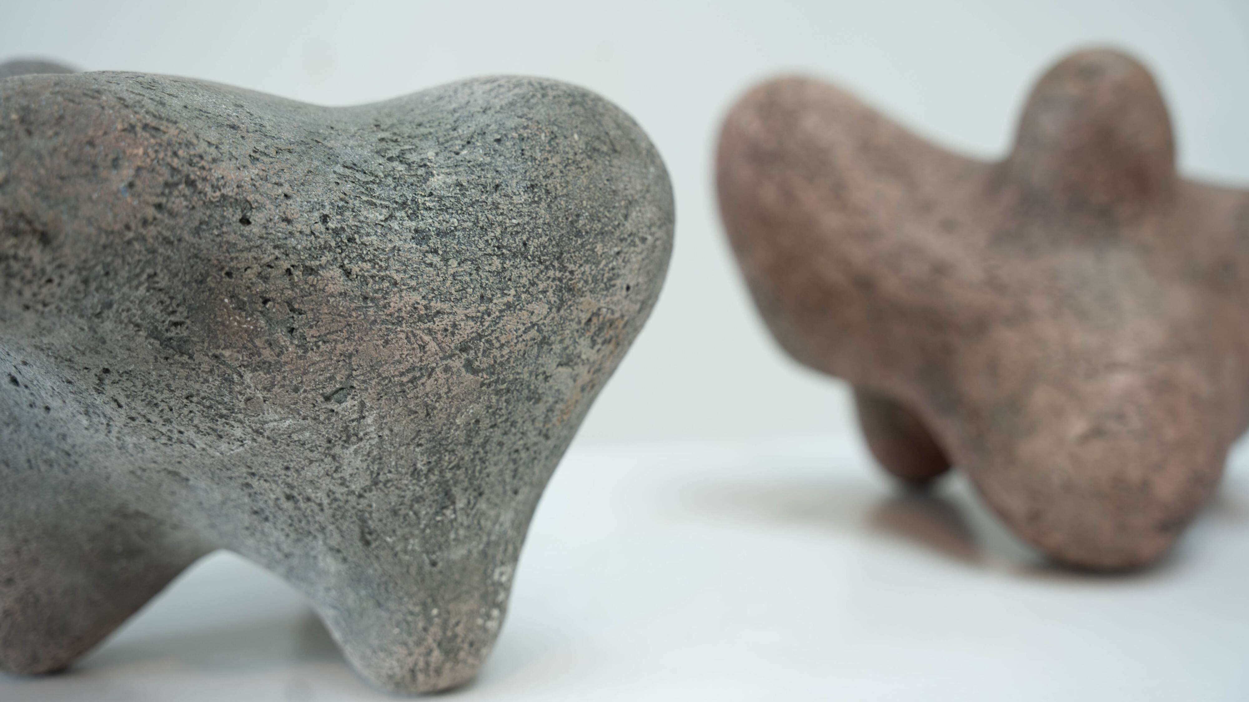 Pair of ceramic sculptures