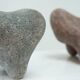 Pair of ceramic sculptures