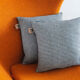 Wool cushion houndstooth graphic