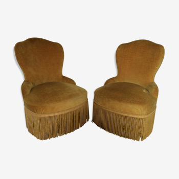 Pair of toad armchairs