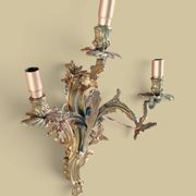 Pair of large wall sconces in Louis XV / Rococo / Baroque style.