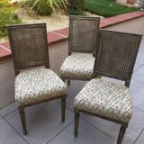 3 Louis XVI style chairs with canned backrest