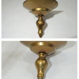 Spherical pendant light with crystal tassels and seed beads / vintage.