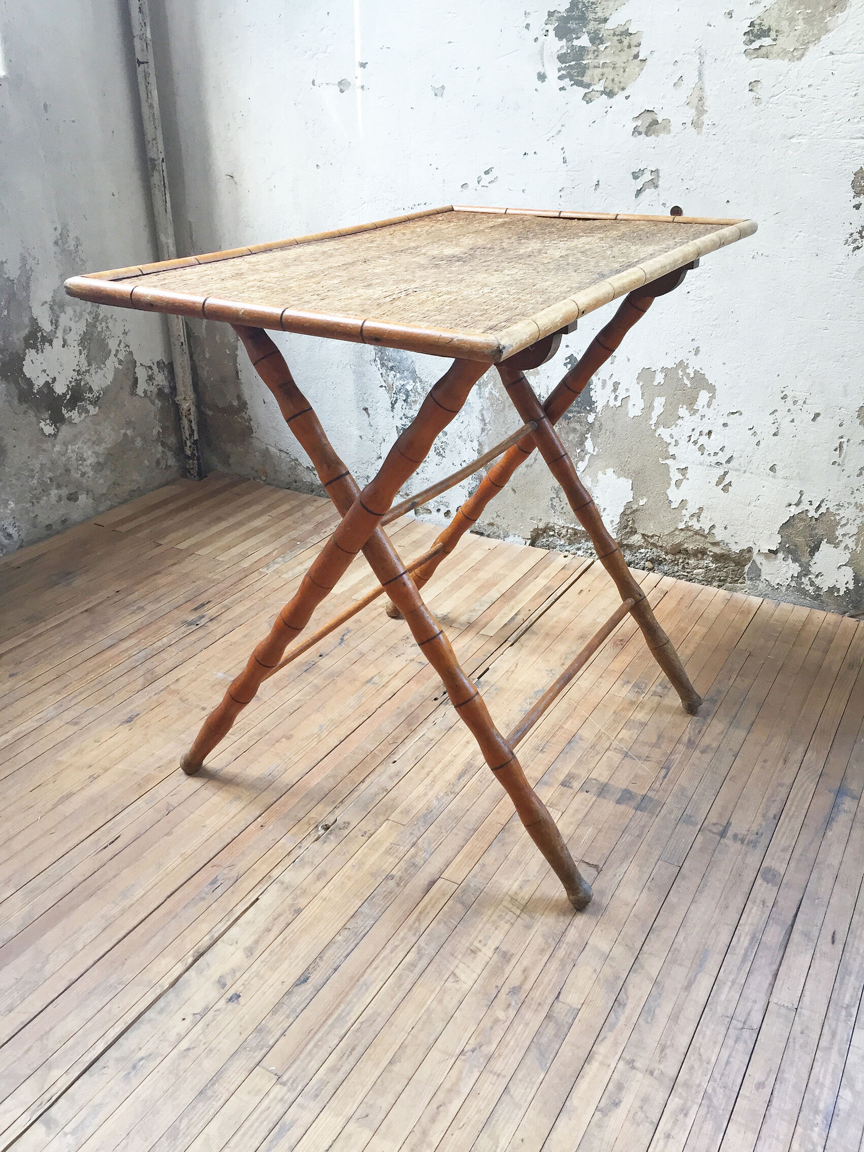 Bamboo imitation folding table
