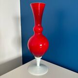 Red opaline vase